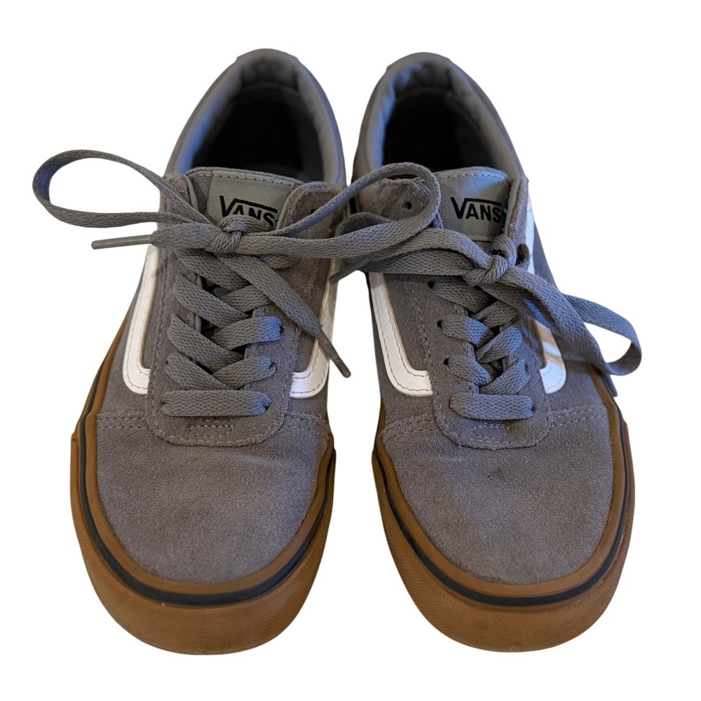 Vans Ward Low Top Gray Suede Gum Sole Skate Shoes Youth 3.0 507698